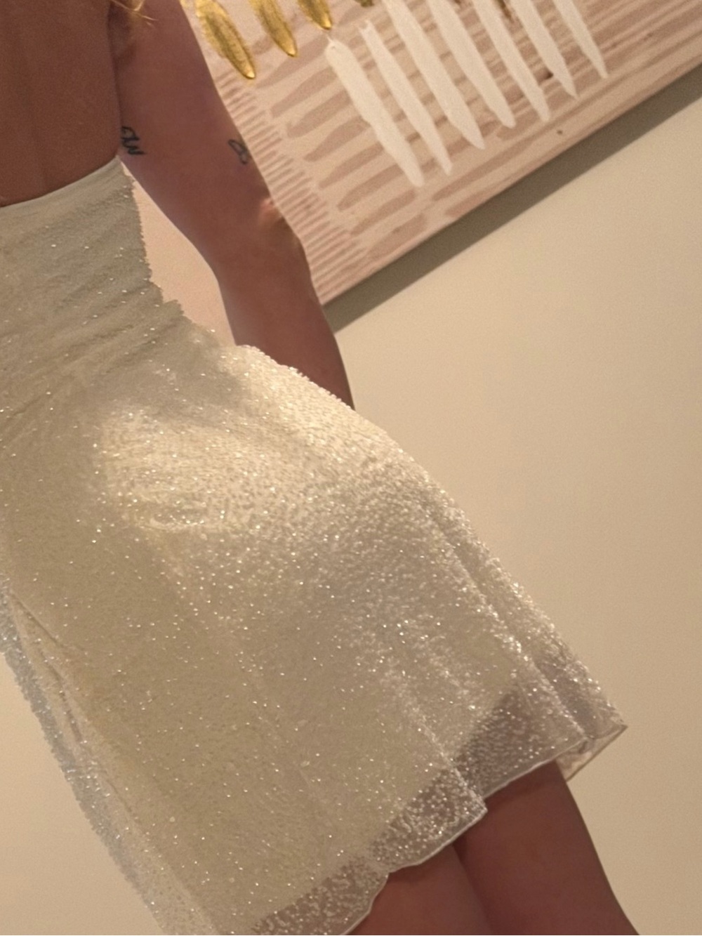 Oh Polly White Sparkle A-Line Dress - Picture 10 of 12